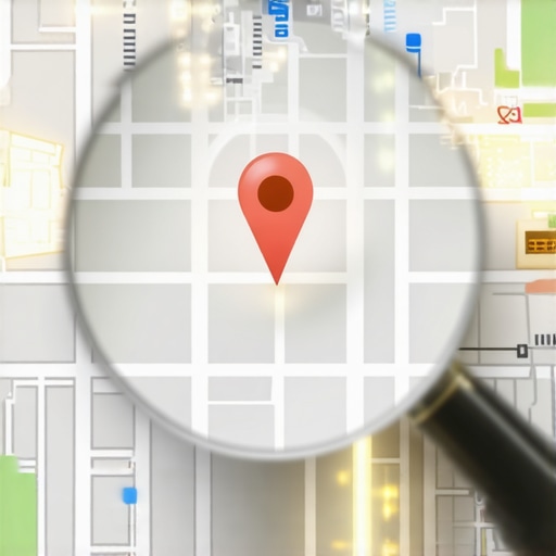 Local Visibility Map Signal Audit A digital map showing a business location with optimized search signals.