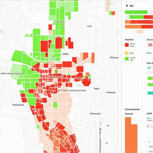 Local Visibility Signal Heat Map A data-driven heat map showing local search engagement and foot traffic patterns for maps optimization.