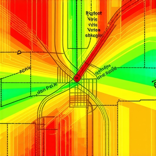 Map showing how business ranking fluctuates based on physical distance from the searcher