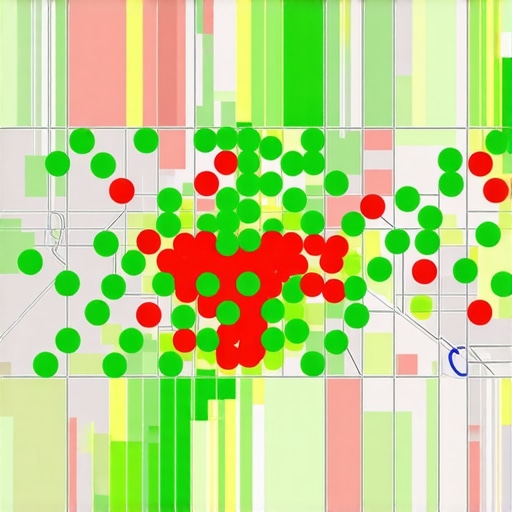 A map heatmap illustrating how local visibility changes by neighborhood.