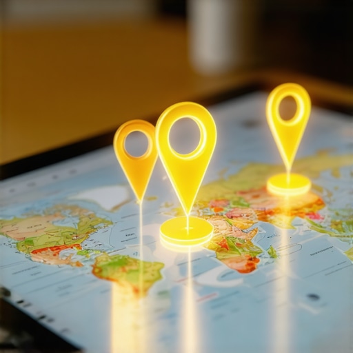 A digital map showing competitive business rankings on a tablet.