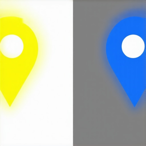 An illustration showing the process of merging two business pins on Google Maps into one authoritative listing.