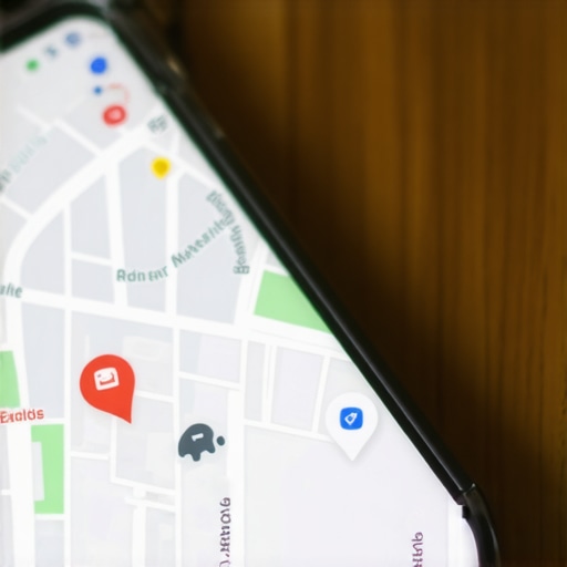 Smartphone displaying active Google Map business profile interaction signals