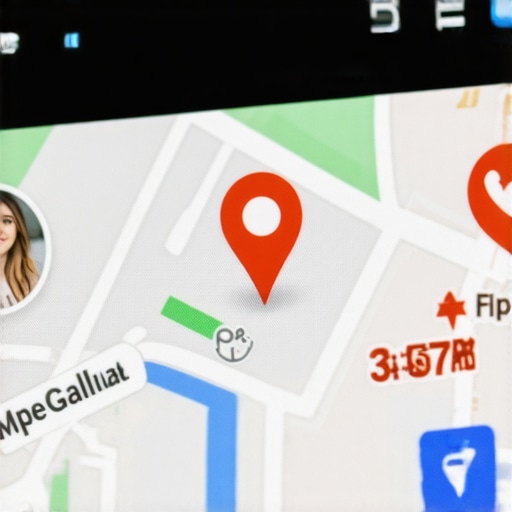 Smartphone screen showing local map search results
