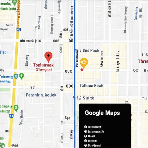 Optimized vs Unoptimized Map Listings for Shared Offices Comparison of optimized and unoptimized local map rankings for businesses in shared office buildings.