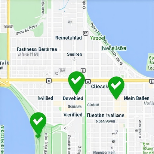 Map showing targeted zip code selection for service area businesses.