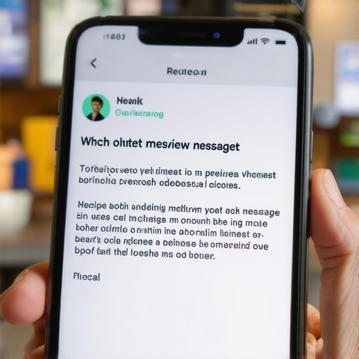 Optimizing the Review Request Moment A smartphone showing a personalized text message asking for a business review to improve local search visibility.