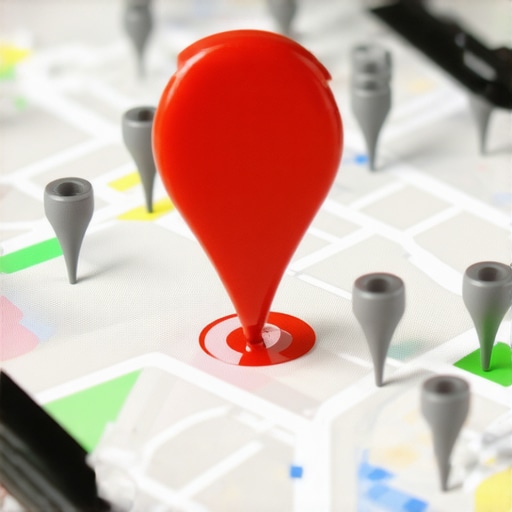 Overcoming the Local Map Cluster A highlighted business pin standing out on a crowded digital map.