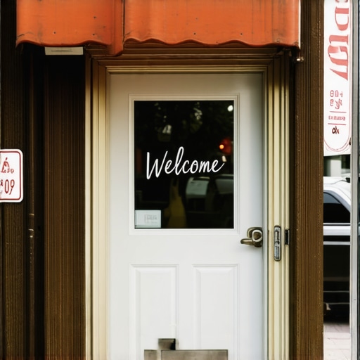 A storefront photo showing a local neighborhood sign to improve map rankings