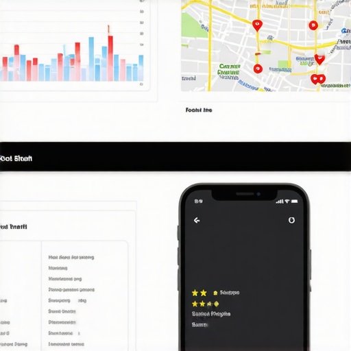 Dashboard showing foot traffic heatmaps and Google Business Profile optimization data.