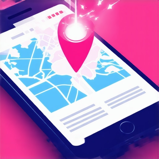 Technical SEO synchronization for map rankings A digital map on a phone syncing data with a website to improve local visibility.