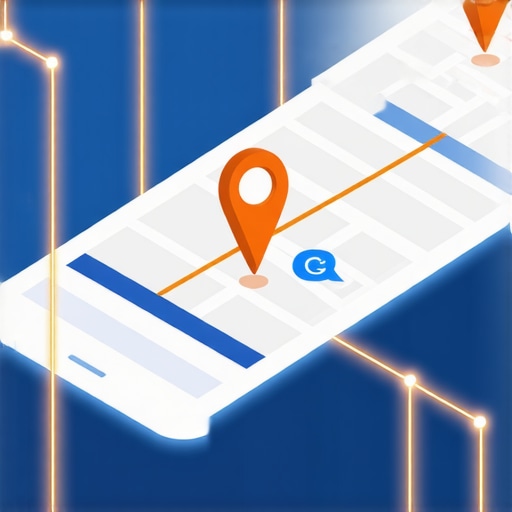 An illustration showing the connection between a business website and its map profile to boost visibility.