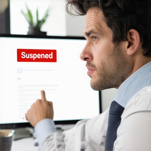 An SEO specialist reacting to a Google Business Profile suspension caused by keyword stuffing.
