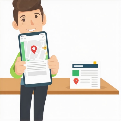 Professional business documents and a smartphone used for Google Maps verification and suspension recovery