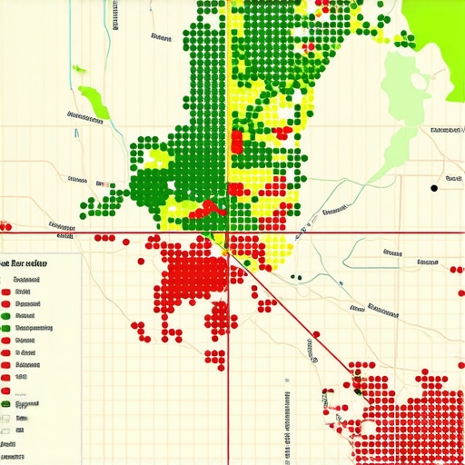 Visualizing Local Map Ranking Signal Gaps Google Maps rank tracking geogrid showing local visibility coverage for a business profile.