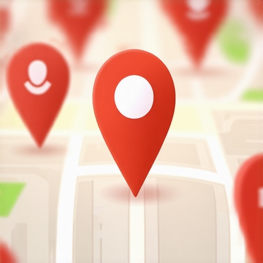 A digital map representing how user behavior influences local search rankings beyond simple proximity.