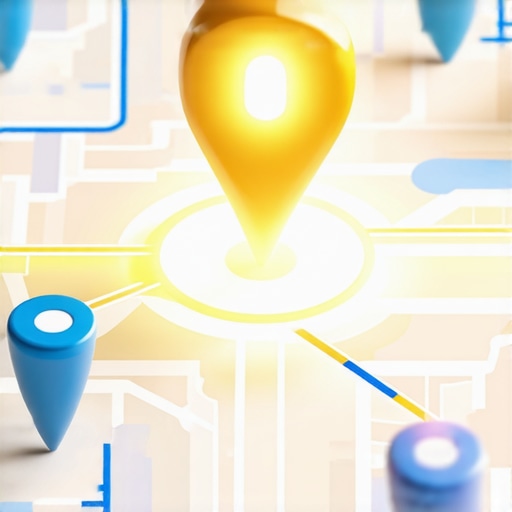 A 3D map illustrating how a business can dominate local search in its own and neighboring areas through authority signals.