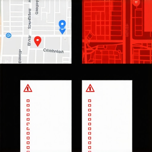 A comparison of clean business data versus messy citation data on a digital map interface.